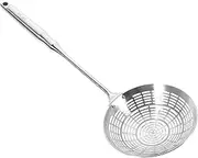 Amosfun Premium Stainless Steel Mesh Colander Frying Oil Strainer Kitchen Accessory Multi-Purpose Spoon