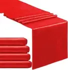 Red Table Runner Satin Table Runner 5 Pack 12x108 inch Satin Table Runner Sil...