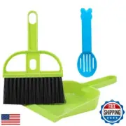 SEIS 3 Pack Hamster Mini Dustpan and Broom Set Guinea Pig Classical Besom Chi