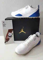 COMBO 'Military Blue' Jordan adg 3 New Men's Spikeless Golf Shoes Sz 11.5+Glove!
