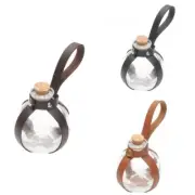 Glass Bottles with Cork Stopper Dark Magical Potion Bottle for Halloween Cosplay