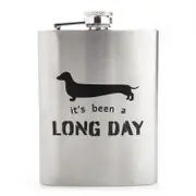 Dachshund Metal Flask