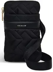 [RADLEY] London Holland Park Quilt Womens Black Zip Around Phone Cross Body Bag