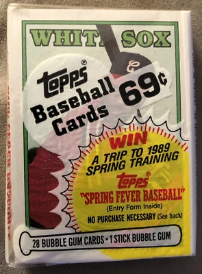 1988 Topps Cello Pack Daryl Boston White Sox (Top) Steve Balboni Royals (Back)