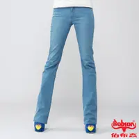在飛比找momo購物網優惠-【BOBSON】女款高腰膠原蛋白小喇叭褲(淺藍8083-58
