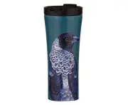 Ashdene Stainless Steel 500ml Modern Birds Magpie Travel Mug Drinking Cup w/ Lid