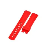 20mm Red Rubber Watch Strap For Omega Seamaster Diver 300m