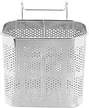 Generic 1Pc Hanging Cutlery Draining Holder Double Chopstick Organizer Stainless Steel Kitchen Utensil Basket Space Saving Design for Forks Spoons Chopsticks
