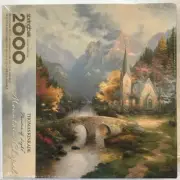 Springbok 2000 Piece Jigsaw Puzzle - Thomas Kinkade - "Mountain Chapel" - New