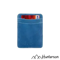 在飛比找PChome24h購物優惠-【Hunterson】雙色零錢皮夾-天藍-白 HU-P1RF