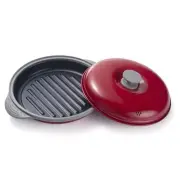MACONEE Microwave Grill Pan | Microwave Griller, Griddle & Crisper Pan with L...
