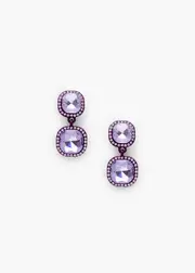 [Taking Shape] Taking Shape Jewel Earrings in Purple - Women's Accessories Purple