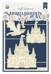 P13 Die-Cut Chipboard Embellishments 4"X6"-Once Upon A Time #01, 5/Pkg