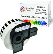 Cartridge Planet Compatible Tape Roll for Brother Label Printer - 29mm x 30.48m Continuous Length - White Paper Tape - 1 Roll - Label Tape