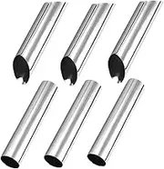LABRIMP Professional Stainless Steel Croissant Tool Set 6pc Horn Molds Tube Forms for DIY Pastry Making Baking