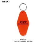 復刻WT 18AW TAG/KEY HOLDER ACRYLIC LOGO 橙色 橘色 鑰匙扣 鑰匙圈