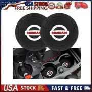 2 pk Cup Mat Car Drink Holder Insert Silicone Coaster Set for Niss-an Style 1