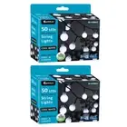 2x Sansai 50 LED Battery Globe Decorative/Christmas String Lights Cool White