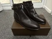 RM Williams Womens Sz AU8 Eden Buckle Boots Chestnut Brown Yearling Ladies Shoes