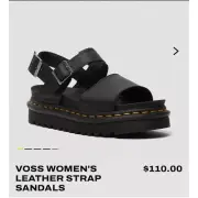Dr Martens Voss black leather sandals Size 10 new no box