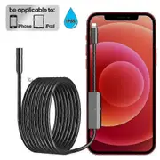 Endoscope Camera For Iphone Apple 8mm Cars Endoscopic Hard Line Ip68 Waterproof 8 Leds Borescope Inspection For Iphone For Ios 3.5M
