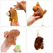 Cute Capybara Plush Keychain Accessory Squeeze Toy For Bags And Backpacks