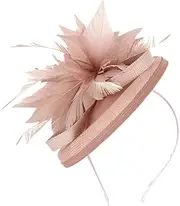 [LRXIYODE] Fascinator Hat for Women Elegant Mesh Flower Headband for Cocktail Tea Party Wedding Formal Events Lightweight Comfortable Accessory with Hair Clip Stylish Women Headwear