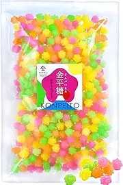 YAMASAN KYOTO UJI Konpeito Japanese Sugar Candy - 500g Big Bag, Colorful Colors, Handmade from Sugar Core