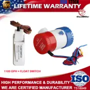 NEW 1100GPH 12V Electric Marine Submersible Bilge Sump & Automatic Float Switch