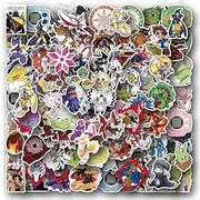 100 Packs Digimon Stickers Water Bottles Laptop Phone Motorcycle Computer Guitar Skateboard Hydroflasks Digimon Vinyl Sticker Waterproof Aesthetic Trendy Decals for Teens Girls Adults