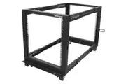StarTech.com 4-Post 12U Mobile Open Frame Server Rack, 19" Network Rack with Casters, Rolling Rack for Computer/AV/Data/IT Equipment - 4-Post 12U for