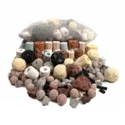 SimiAqua Biological Filter Media - Bio Balls Ceramic Rings Set with Mesh Bag ...