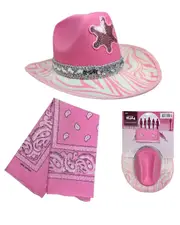 Cowgirl Hat Bandana Accessory Set