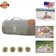 Compact Roll-Up Sand-Free Mat - Stylish Smoke Zig-Zag for Outdoor Adventures