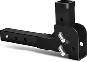 GADFISH Folding 2" Trailer Hitch Adapter, Foldable 2 inch Receiver Hitch Adapter Trailer Hitch Cargo Wheelchair Carrier Adapter Compatible with 2 Inch Trailer Hitches
