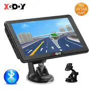 XGODY 7" Portable Truck GPS Navigation Car Navigator Sat Nav Bluetooth POIs FM