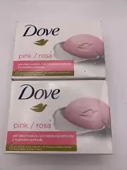Lot of DOVE Pink / Rosa Deep Moisture Cream Soap Bars (3.17oz) 2 Bars