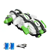 {US Warehouse} 1:18 RC Snake Car 2.4G Remote Control Animals RC Stunt Drift Offroad Electric toy Birthday Gift for boy Halloween GREEN 2 Batteries