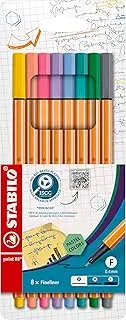 STABILO point 88 - Wallet of 8 - Assorted Pastel Shades