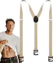 [Acunny] Men's Heavy Duty Suspenders – Suspenders for Dressed Trousers | Elastic Y Back Straps with Adjustable Strong Clips