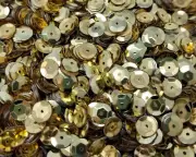 Lot of 2,000 pcs Metallic Gold 7mm Round Cup Loose Sequins Sewing Crafts