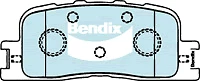 Bendix 4WD Rear Brake Pad Set for Toyota Kluger MCU28R 3.3L 3MZ-FE Petrol 2003-2 (for: Toyota)