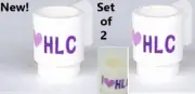 Lego Cup Set of 2 Printed Mug I LOVE HLC Mini Doll Vacation Ski Lodge Summer Fun