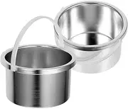 BIUDECO 2Pcs Aluminum Wax Pot Replacement for Hair Removal Waxing Bowl Portable Wax Warmer Liner for Professional and Home Use Durable Hardwearing Design for Wax Melts