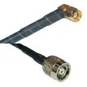 RFC195 RP-SMA MALE ANGLE to RP-TNC MALE Coax RF Cable USA-Ship Lot