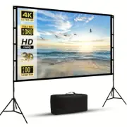 Portable 4K HD Projector Screen with Stand 120 Inch 16:9 Movie Cinema Screen