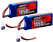 2S 1050mAh 7.4V 20C Lipo Battery JST Plug Compatible with RC Airplanes Quadcopter Helicopters Drones FPV Model Racing