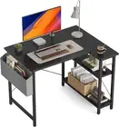 CubiCubi 40 Inch Small L Shaped Computer Desk with Storage Shelves Home Offic...