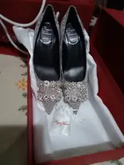 Roger Vivier Womens Pointed Toe Pumps & Mules, Silver, with jewellery size 36