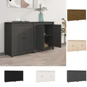 2x Solid Wood Pine Sideboards Side Cabinet Home Organiser Multi Colours vidaXL